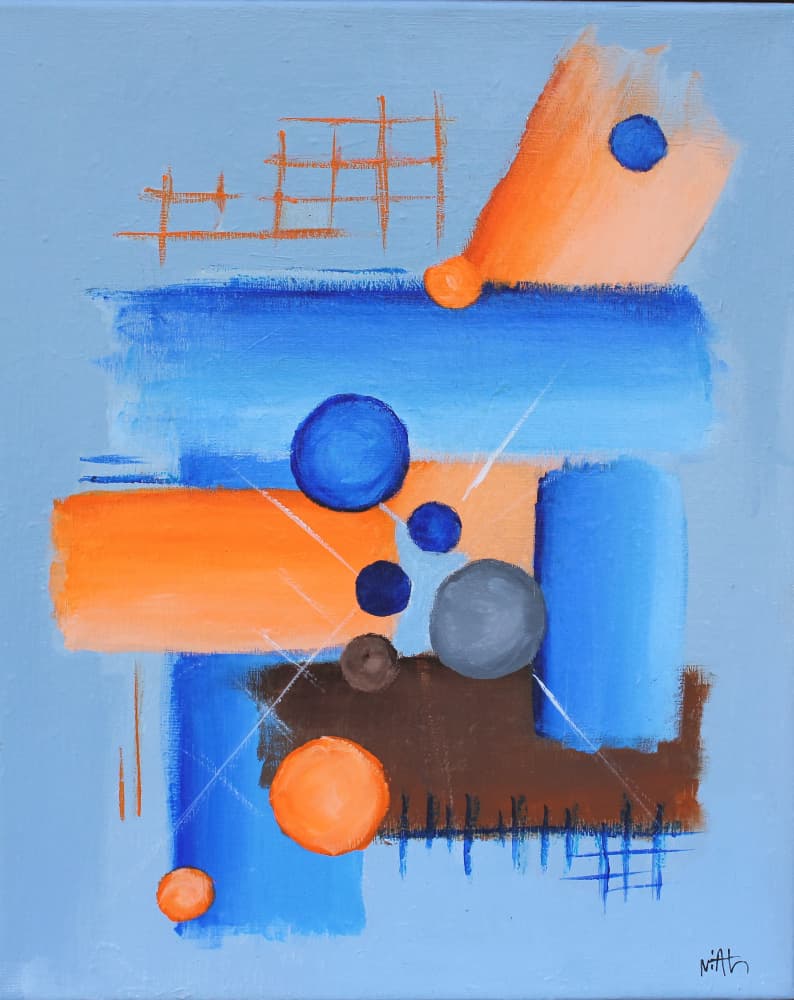Dynamic Abstract Composition by Nicolas Alsterdal — canvas wall art