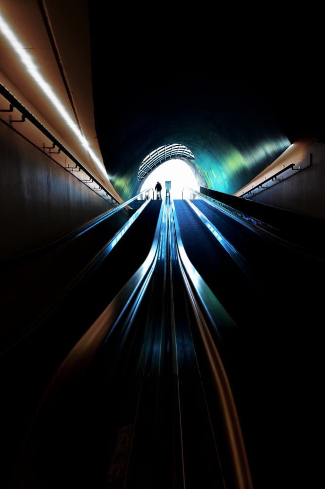 Escalator to Light by Jorge Pimenta — canvas wall art