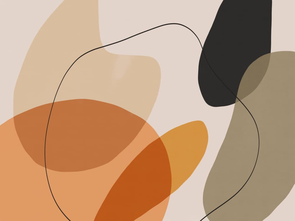 Warm Organic Shapes by Little Dean — canvas wall art