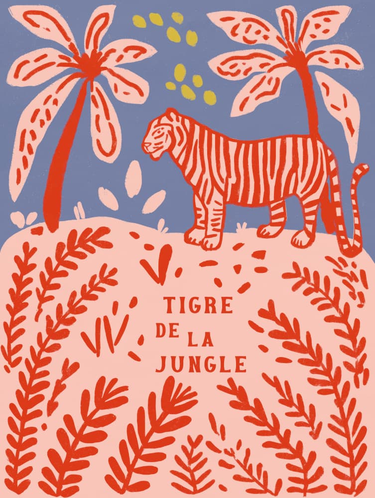 Tigre de la jungle by Treechild — canvas wall art