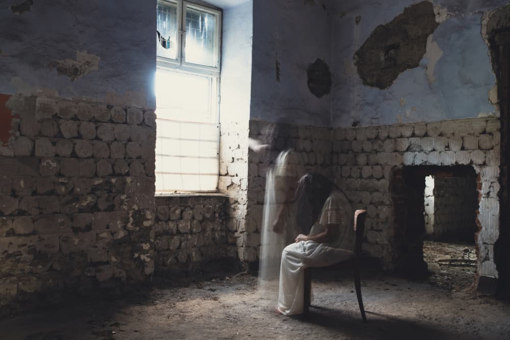 Ghostly Presence in Decay by Eros Erika — canvas wall art