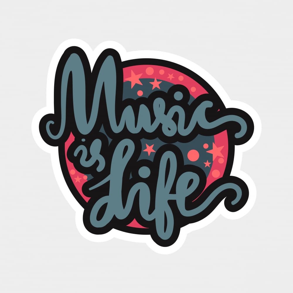 Music Is Life Quote by Marika Barsrsind — canvas wall art