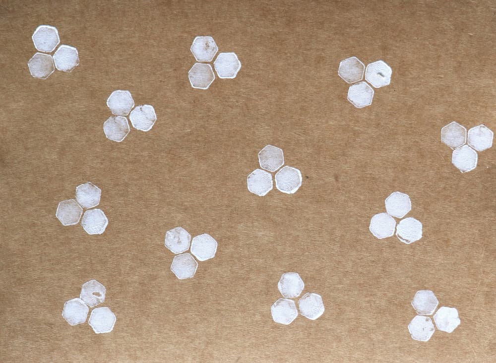 Scattered White Hexagons by Santhosh ch — canvas wall art