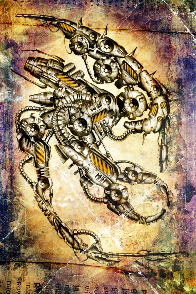 Industrial Mechanical Creature by Rafal Kulik — canvas wall art