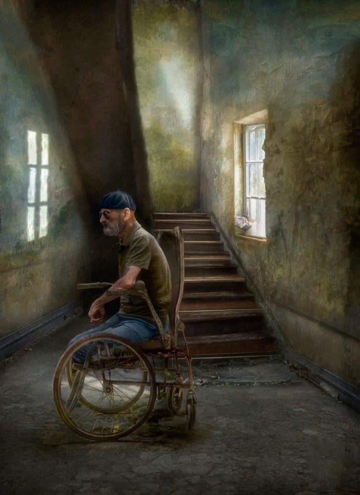 Aged Man's Journey by Charlaine Gerber — canvas wall art
