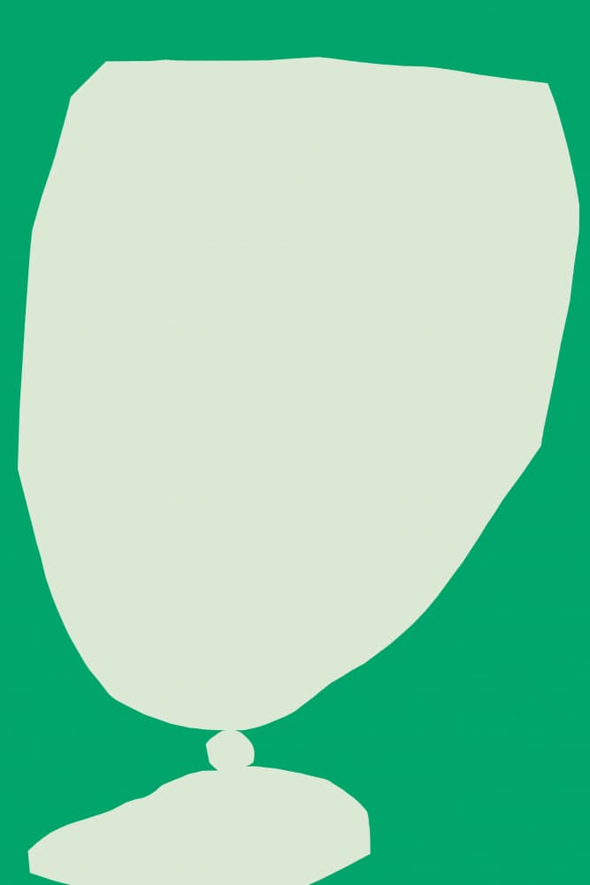 Minimalist Green Goblet by Treechild — canvas wall art