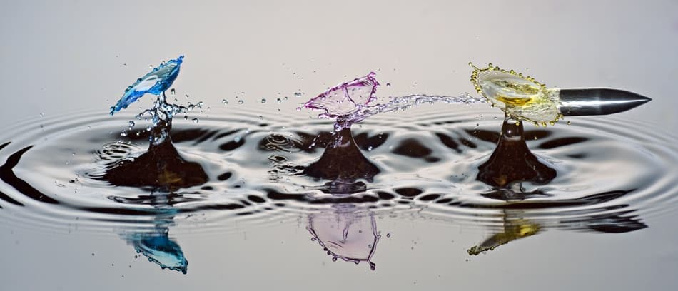 Vibrant Liquid Collisions by Lex Augusteijn — canvas wall art