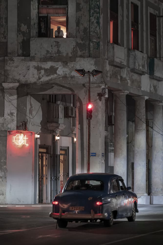 Havana Night Drive by Andy Bauer — canvas wall art