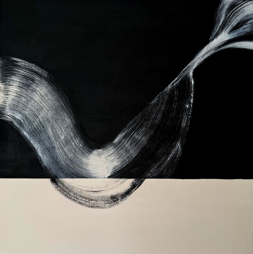 Black White Flow by Soniya Vijayakumar — canvas wall art