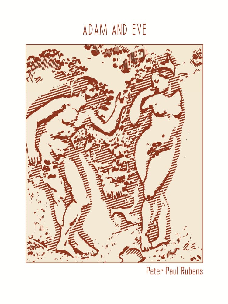 Classical Adam and Eve by Doa Project — canvas wall art