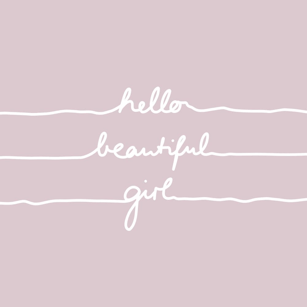 Hello Beautiful Girl by Mareike Böhmer — canvas wall art