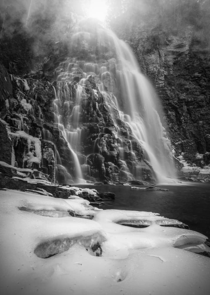 Frozen Waterfall Light by Masaki Sugita — canvas wall art