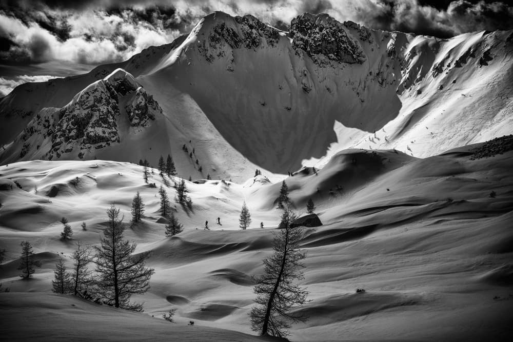 Snowy Mountain Adventure by Aleš Klabus — canvas wall art