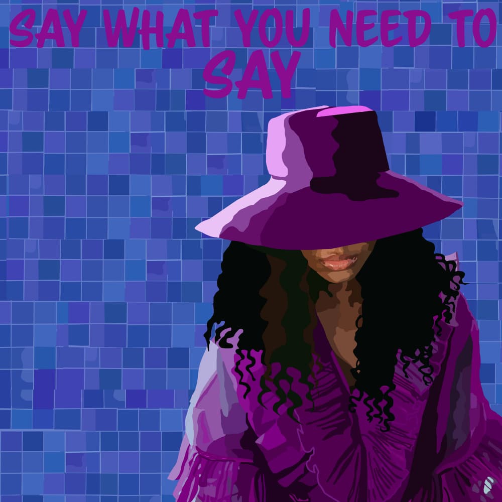 Purple Hat Statement by Lynnda Rakos — canvas wall art