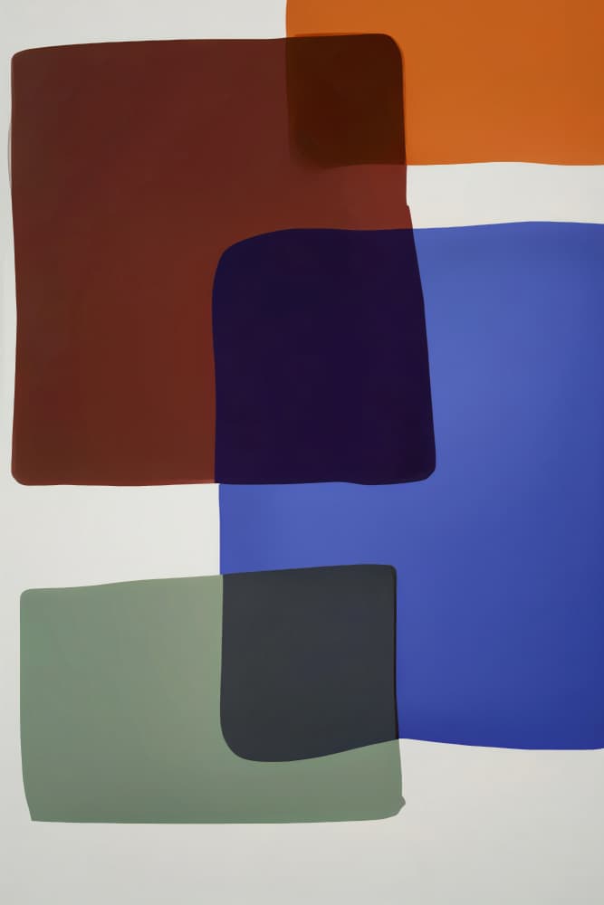 Abstract Color Blocks by Merel Takken — canvas wall art