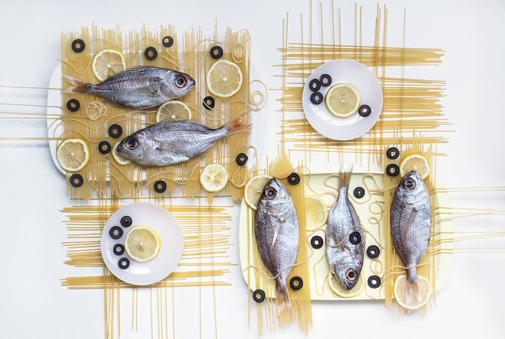 Fresh Fish Still Life by Dimitar Lazarov - Dim — canvas wall art