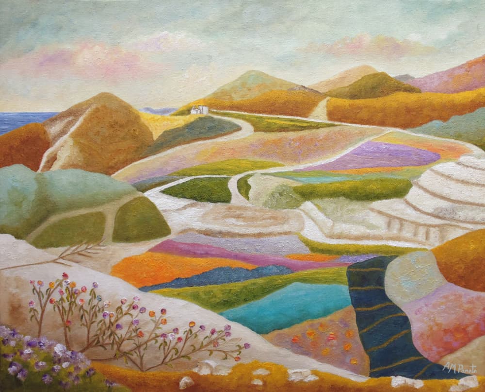 Vibrant Coastal Hills by Angeles M. Pomata — canvas wall art