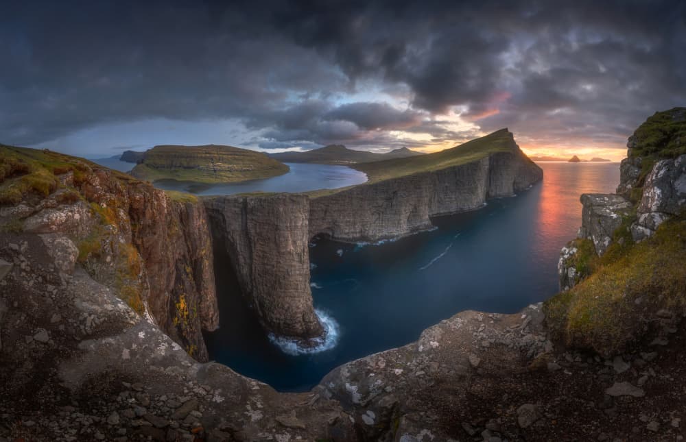Dramatic Coastal Sunset by Tomasz Rojek — canvas wall art