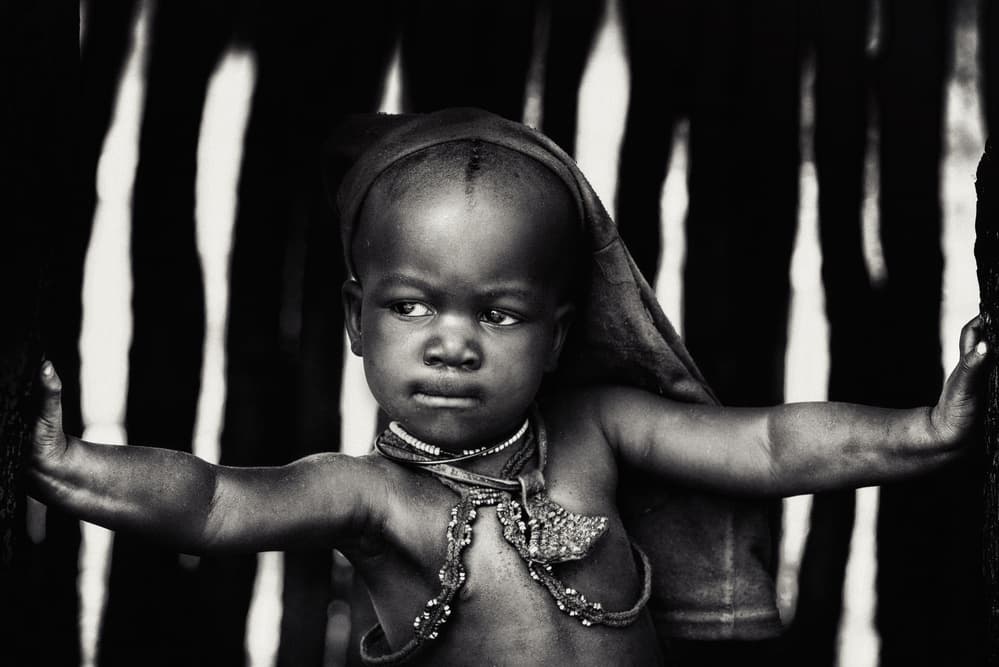 Thoughtful Child Portrait by Piet Flour — canvas wall art