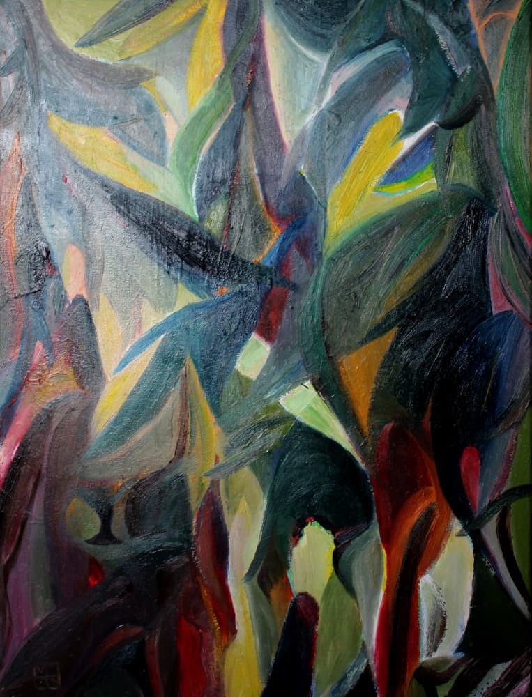Colorful Abstract Foliage by Marina Nelson — canvas wall art