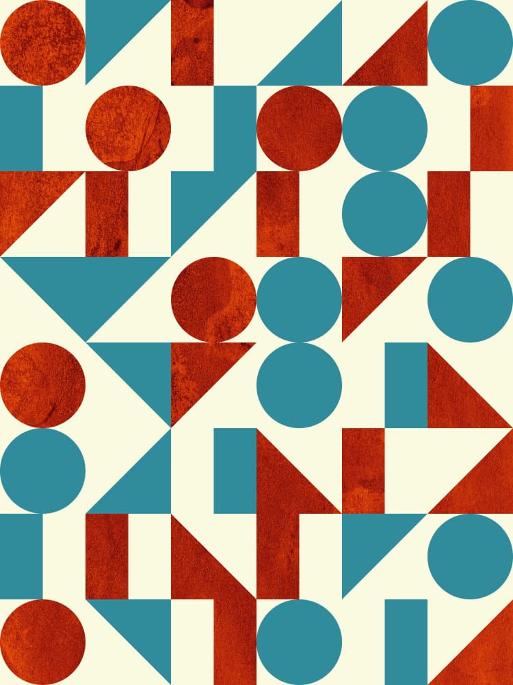 Retro Geometric Shapes by Petr Strnad — canvas wall art