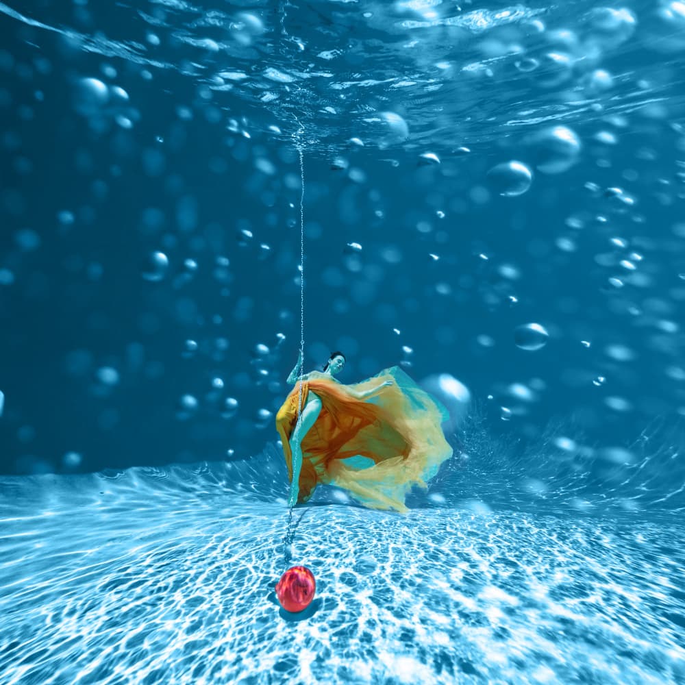 Graceful Underwater Dancer by Amalya Shandelman — canvas wall art