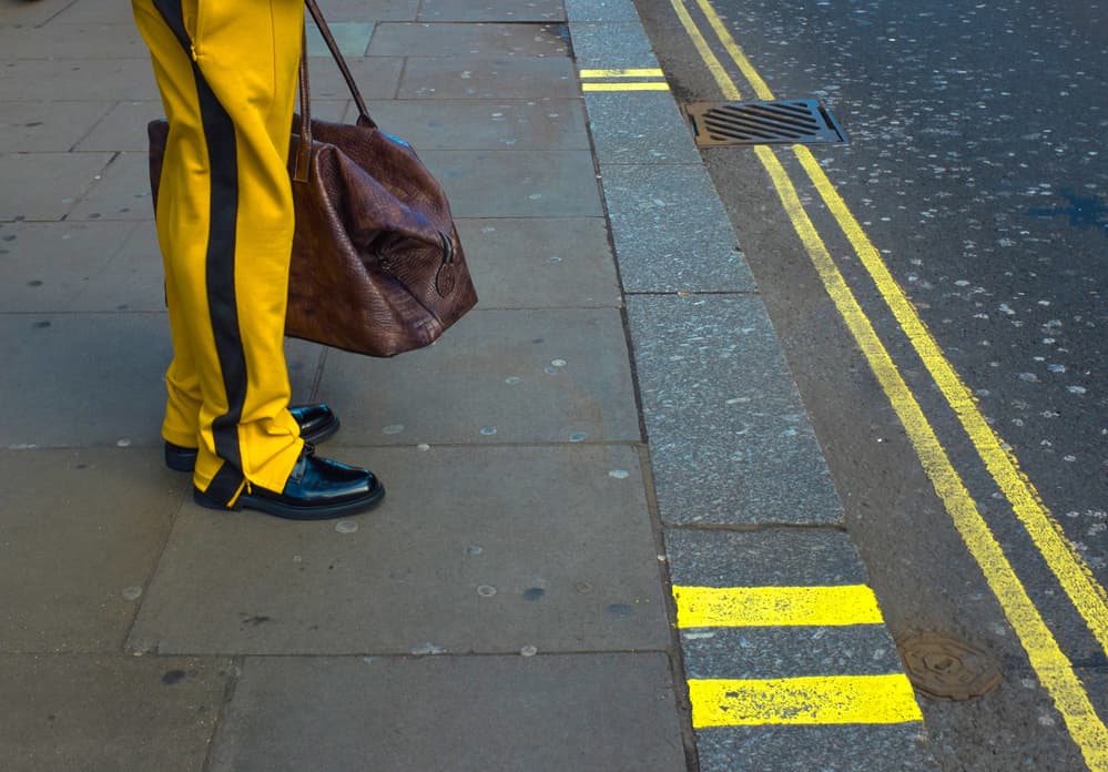 Yellow Pants Street Style by Lorenzo Grifantini — canvas wall art