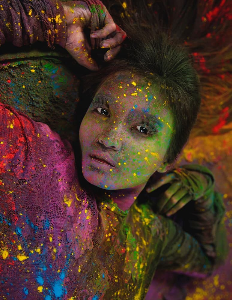 Holi Colors Portrait by Nick Amanda — canvas wall art