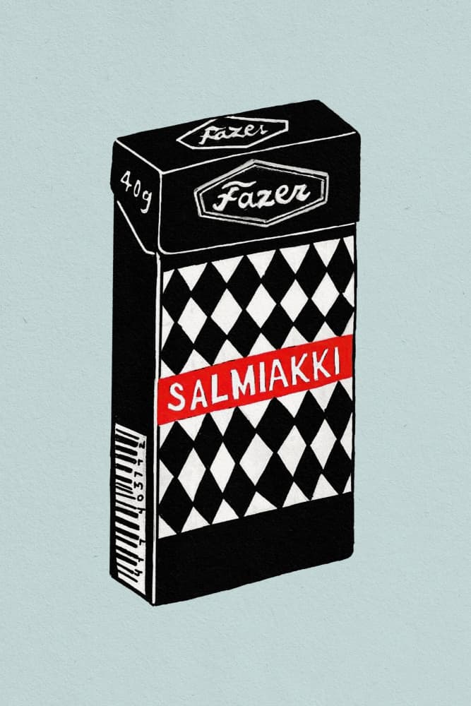 Salmiakki Candy Box by Studio Mandariini — canvas wall art