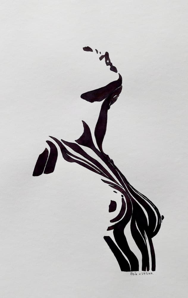 Elegant Feminine Form by Erik Van Velzen — canvas wall art