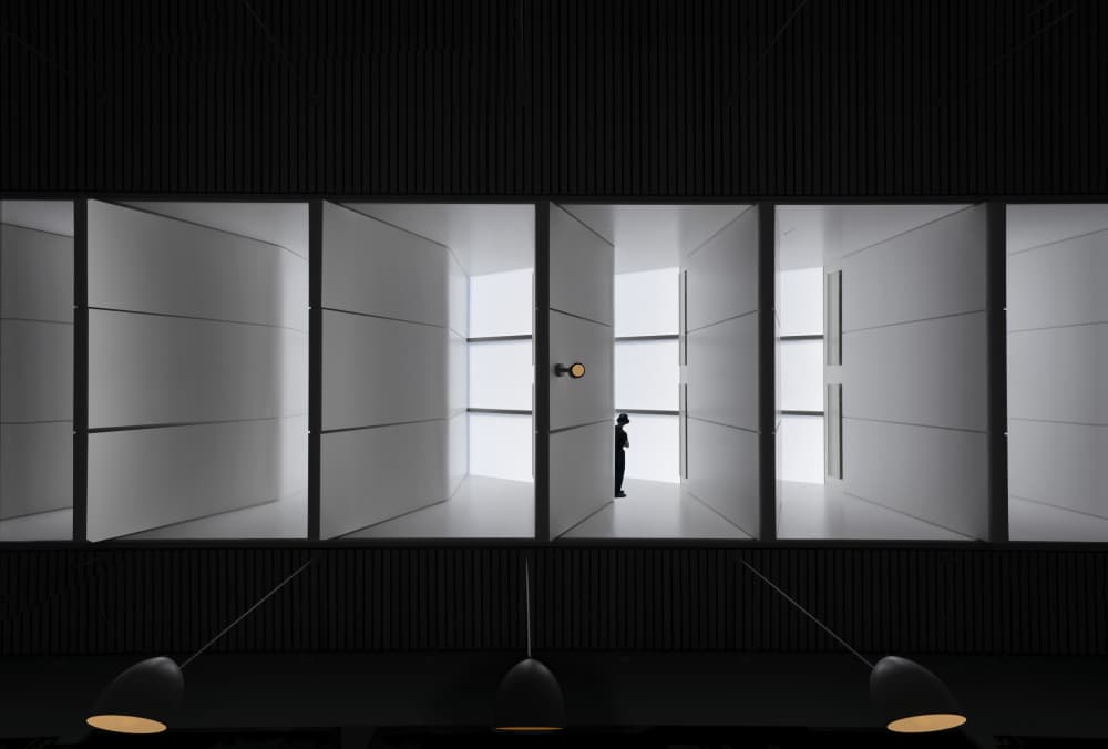 Person in Modern Architecture by fotomarion — canvas wall art