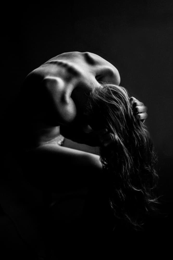 Curved Female Back by Barbora Biňovcová — canvas wall art
