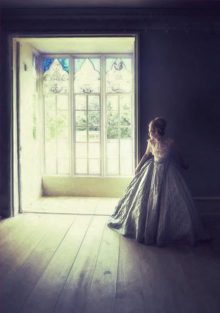 Elegant Woman by Window by kenp — canvas wall art