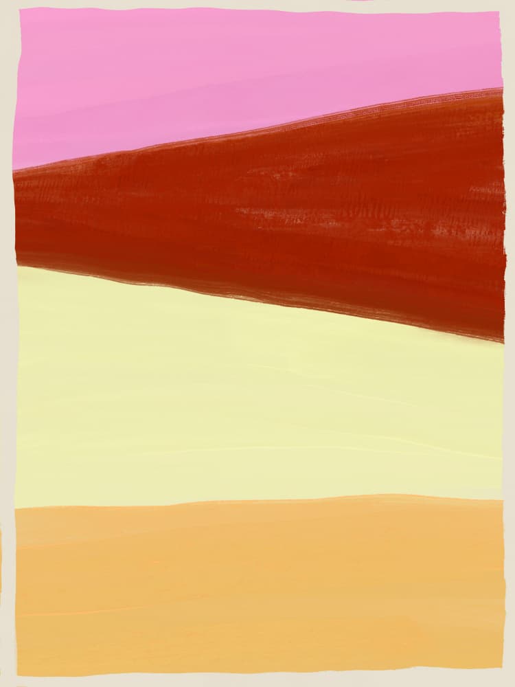 Warm Horizon Layers by Little Dean — canvas wall art