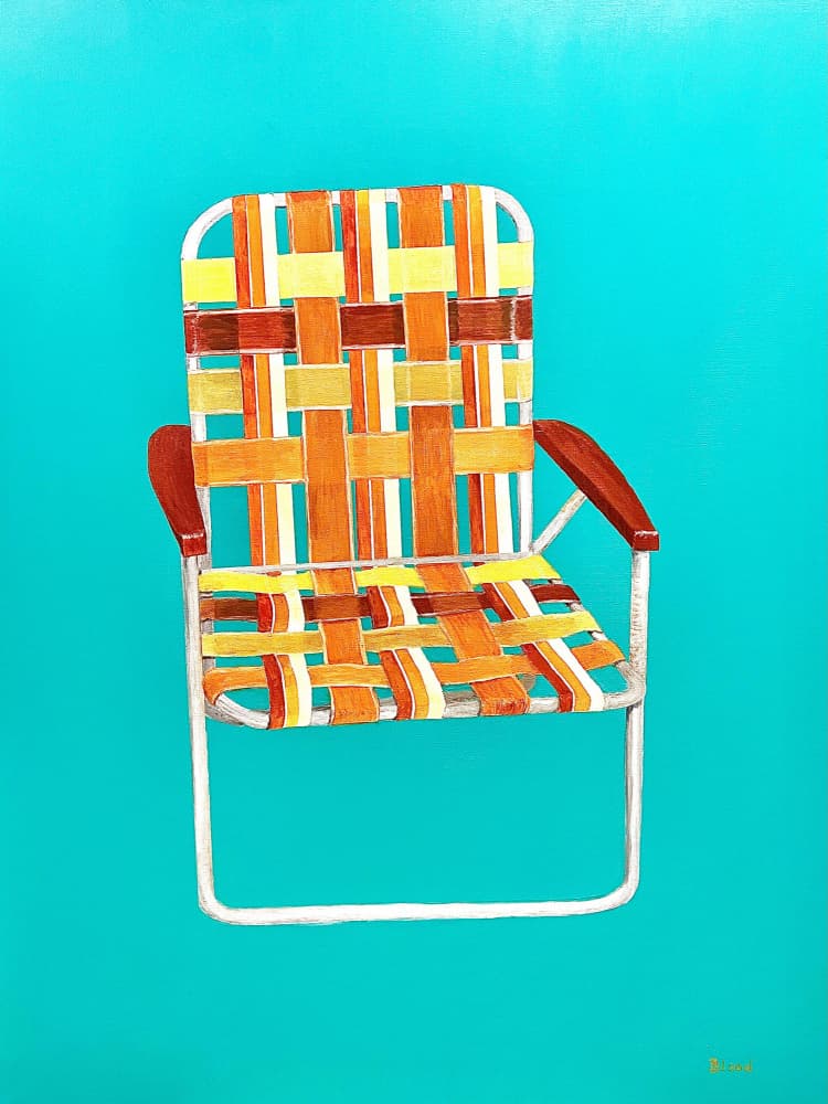 Colorful Retro Chair by Tom Blood — canvas wall art