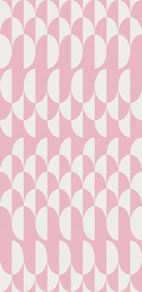 Geometric Pink Arcs by Annick — canvas wall art