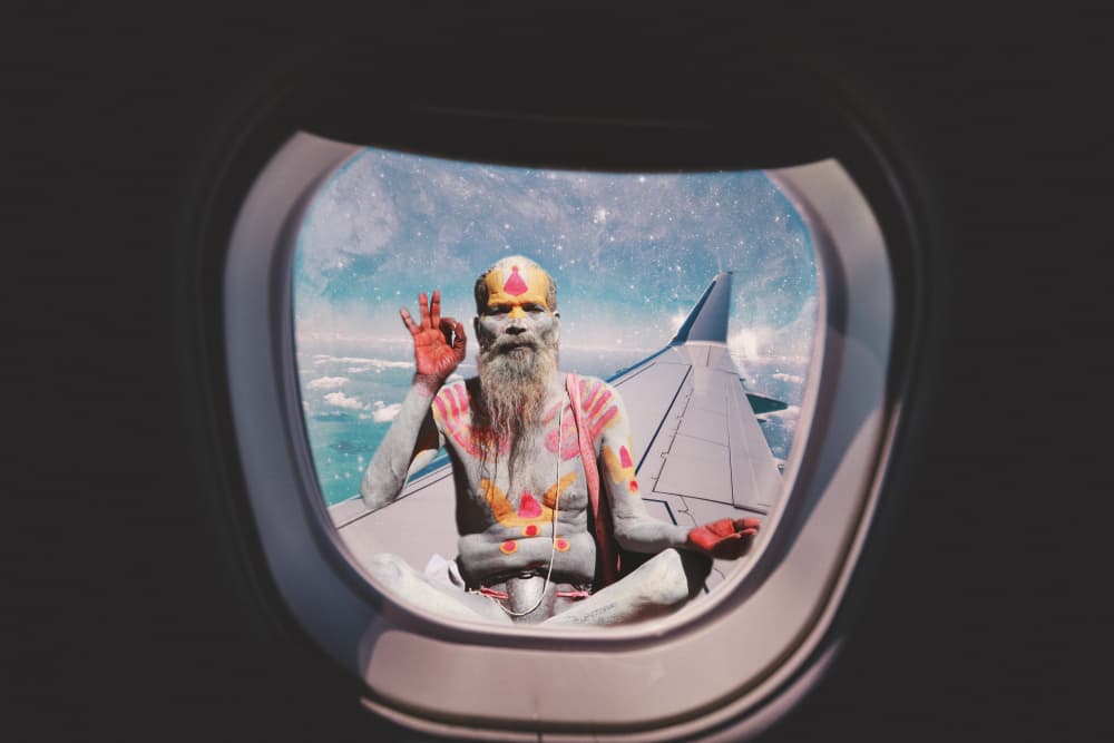 Sādhu Sky Meditation by Emiliano Deificus — canvas wall art