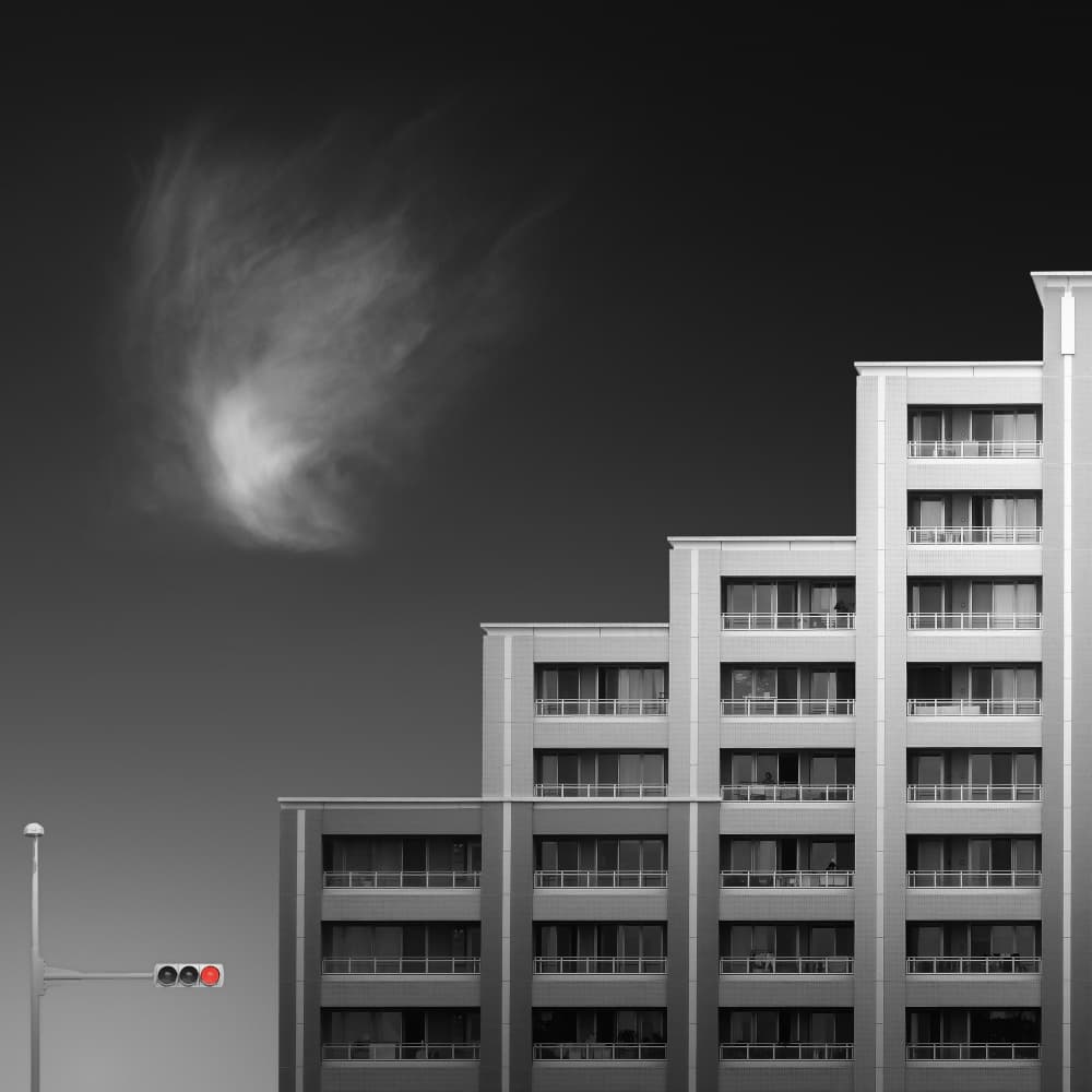 Red Light Urban Cloud by Akira TAKAUE — canvas wall art