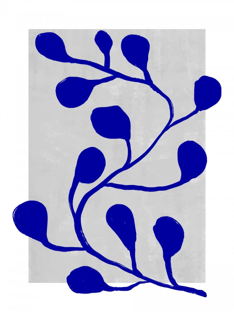 Blue Branch Harmony by Treechild — canvas wall art