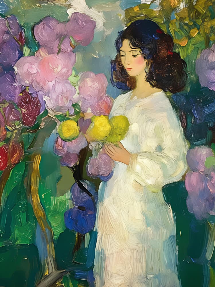 Woman Holding Yellow Fruit by Avanesova Elena — canvas wall art