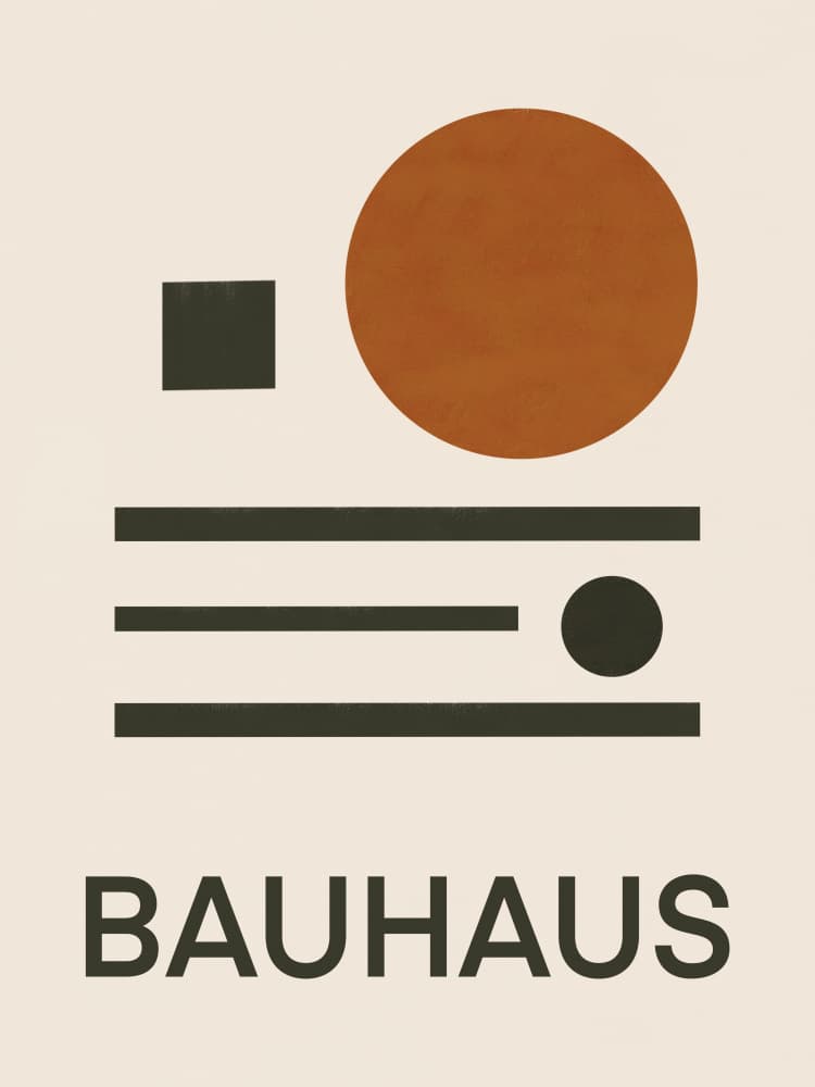 Bauhaus Geometric Balance by Little Dean — canvas wall art