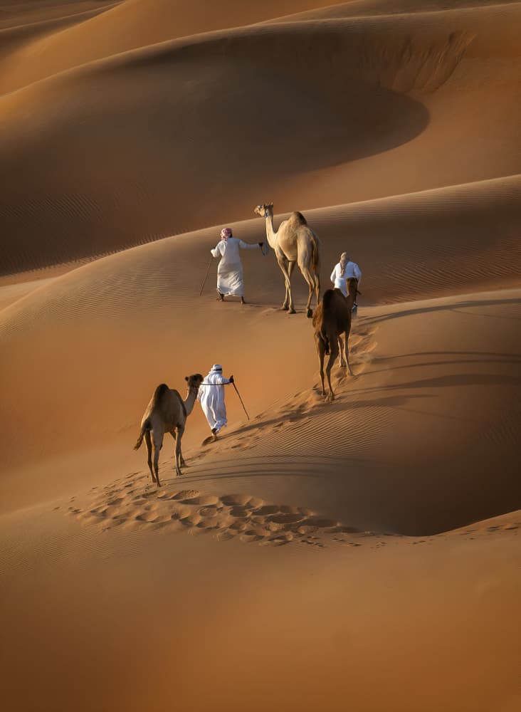 Desert Caravan Journey by Karim Al Thahaby — canvas wall art