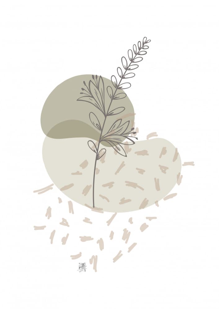Minimalist Botanical Branch by Osvaldo Russo — canvas wall art