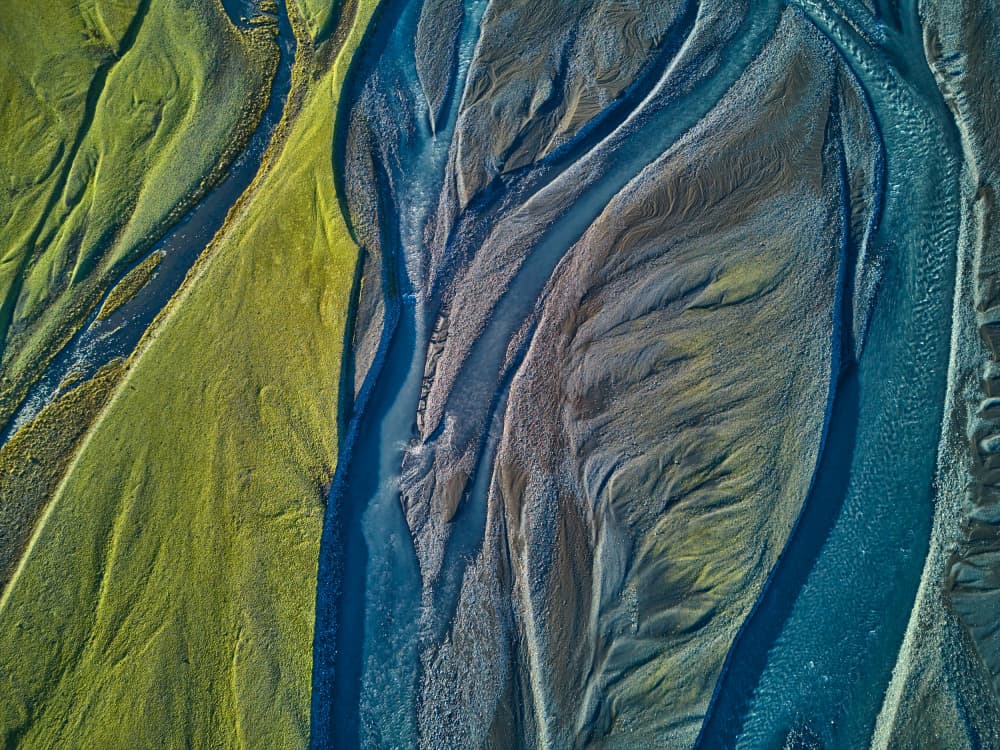 Braided River Flow by Avital Hershkovitz — canvas wall art
