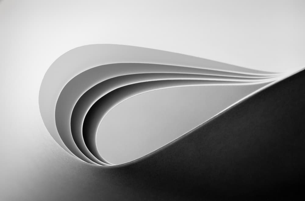 Monochrome Paper Flow by Jacqueline Hammer — canvas wall art