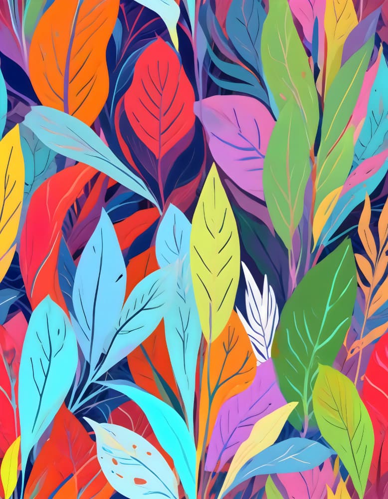 Vibrant Tropical Leaves