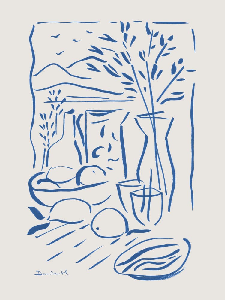 Medataranian View by Dan Hobday — canvas wall art