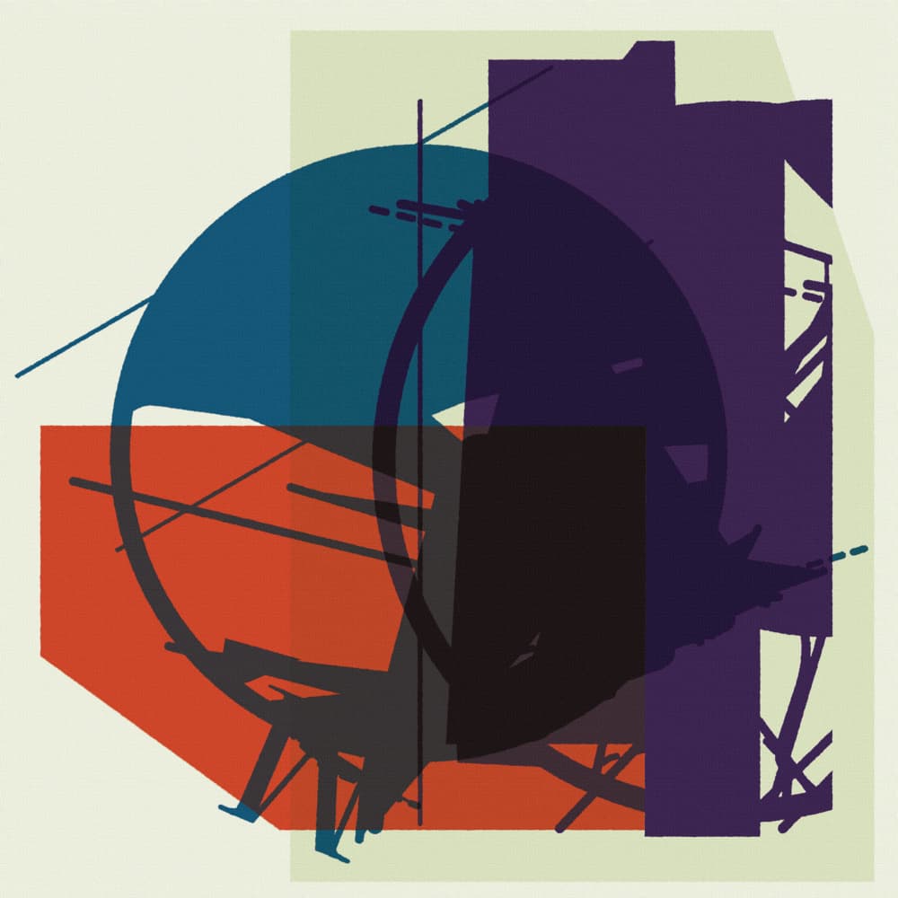 Geometric Color Overlap by Rafa Mateo — canvas wall art