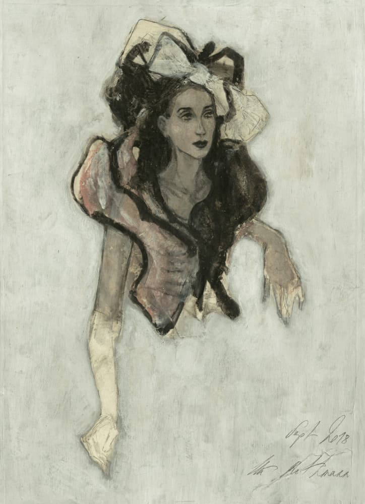 Elegant Woman In Hat by Ute Rathmann — canvas wall art