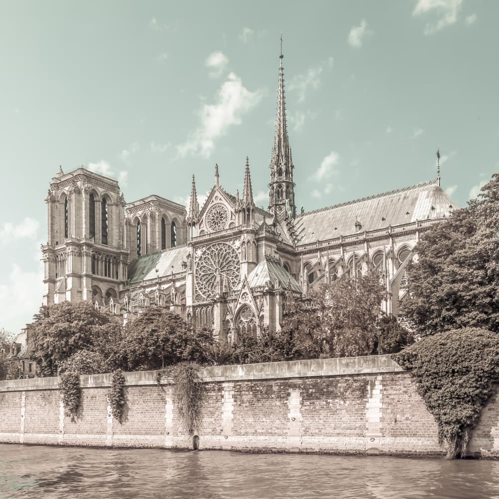 Notre Dame on the Seine by Melanie Viola — canvas wall art